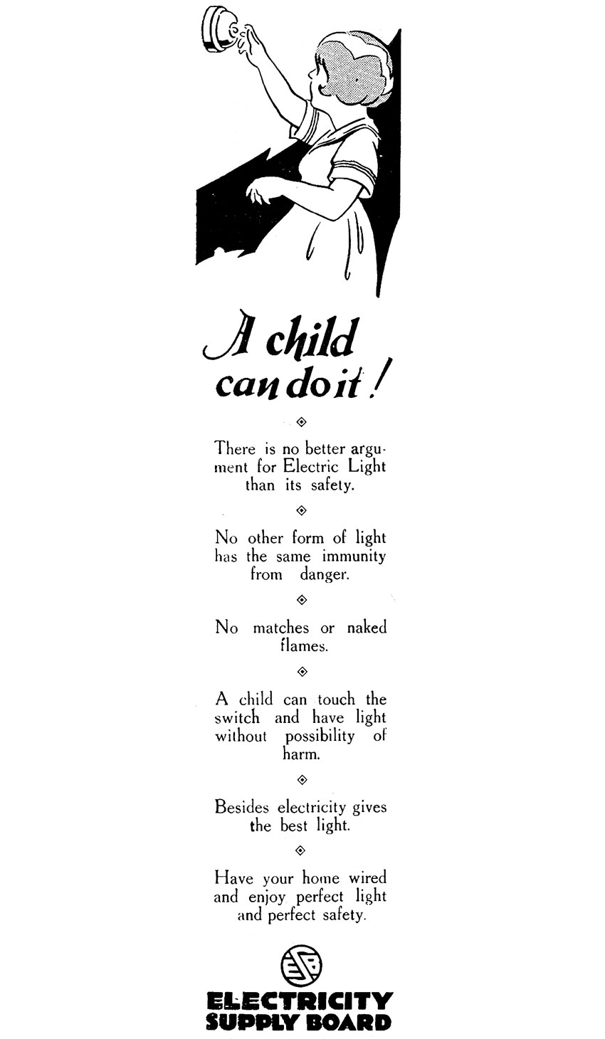 ESB print advertisement, 1930s