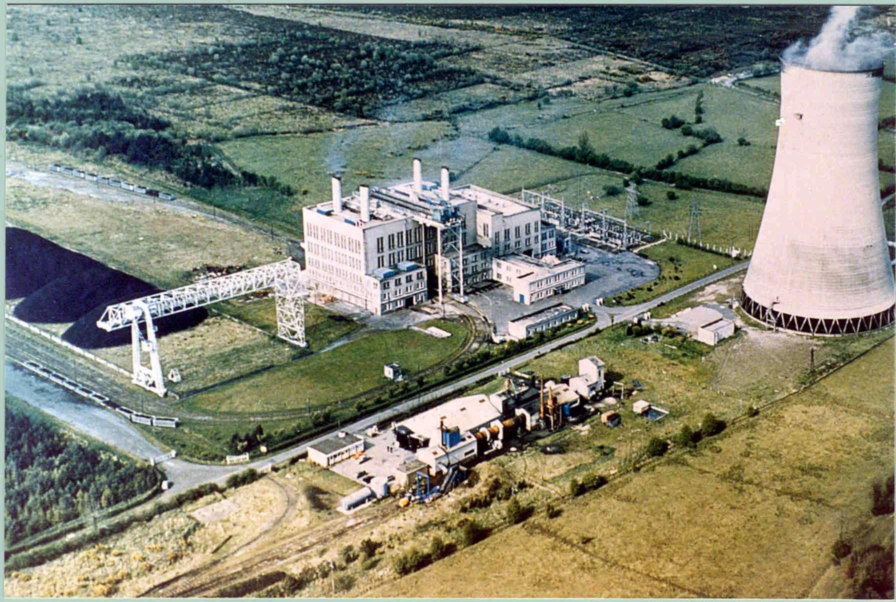 Aerial view of Allenwood power station in County Kildare