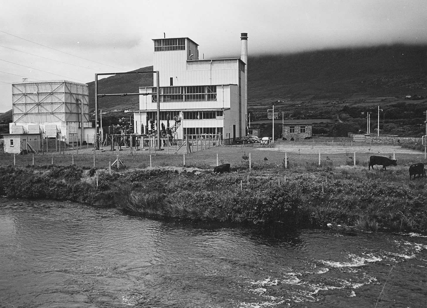 View of Cahirciveen power station in County Kerry