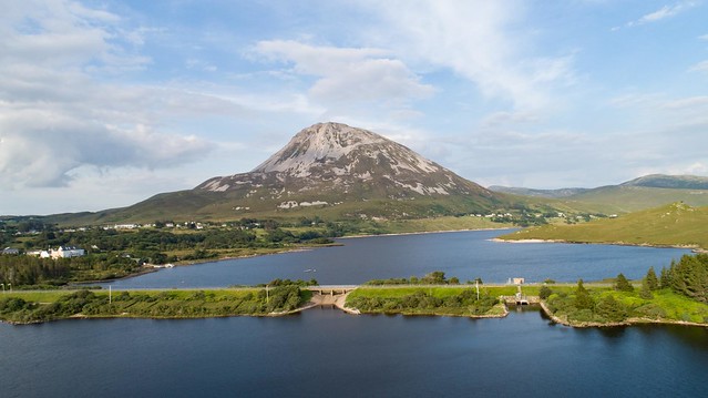 Aerial view of the Clady industrial power plant in County Donegal