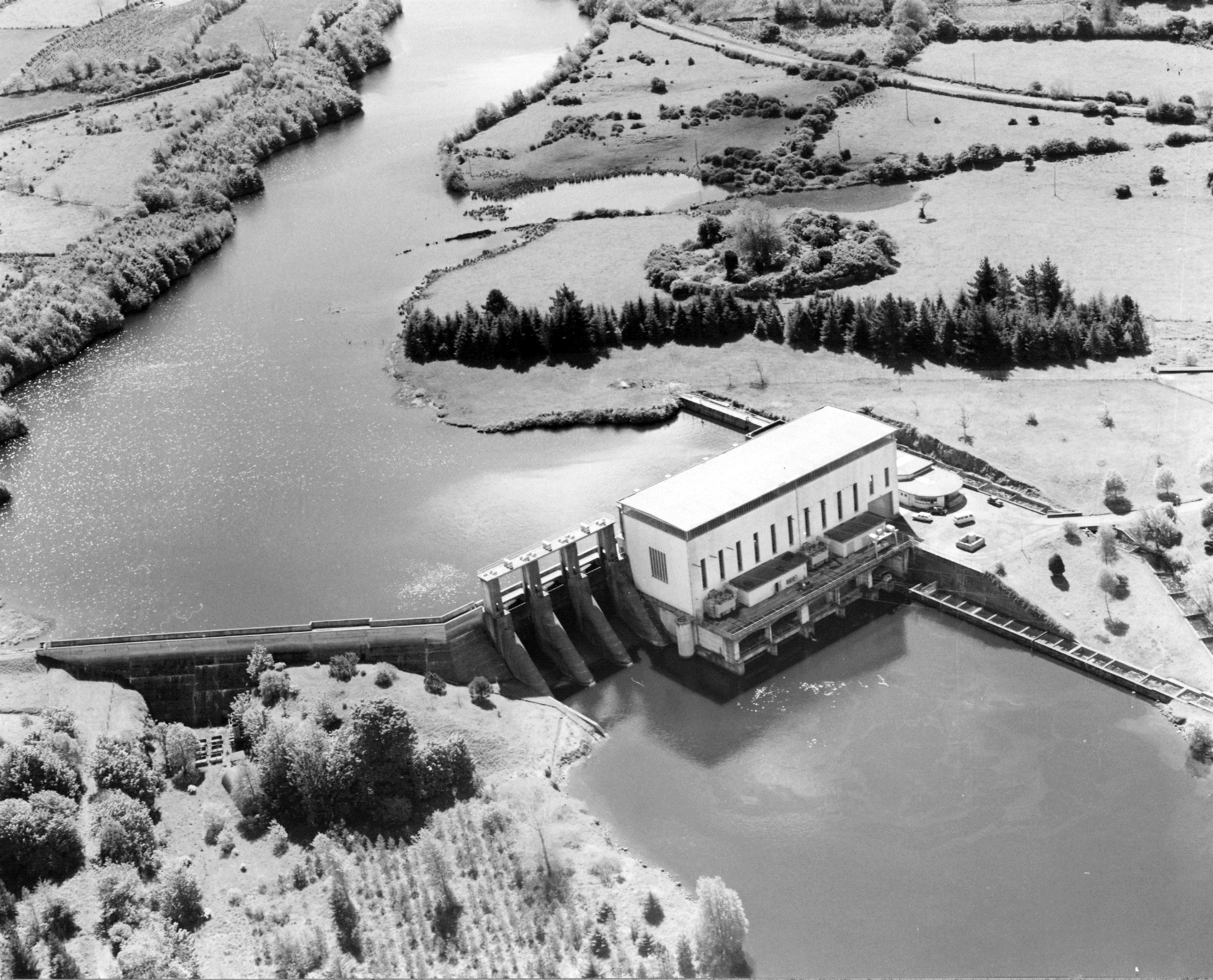 Aerial view of Cliff power station in county Donegal