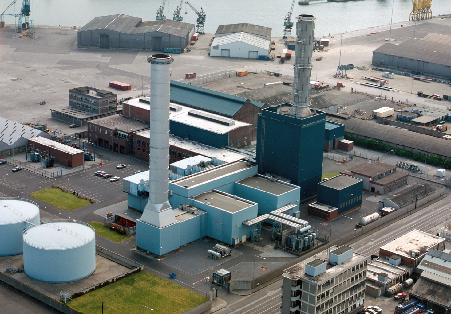 Aerial view of North Wall power plant