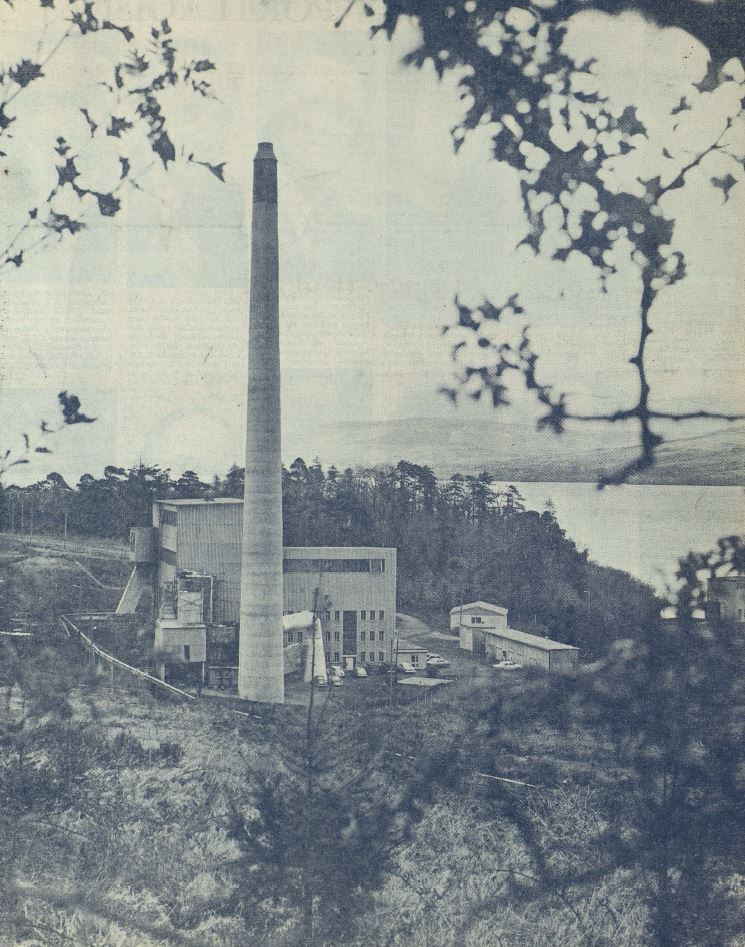 Aerial view of Arigna power station in County Roscommon