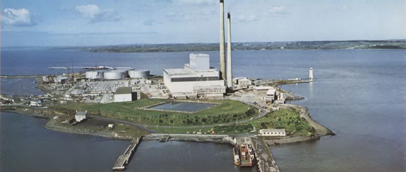 Aerial view of Tarbert power station