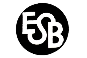 1930s ESB logo featuring the letters “ESB” within a circular black emblem, used in showroom and print advertising.