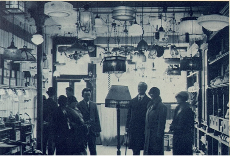 ESB showroom interior displaying electrical appliances such as lamps and other products for members of the public.
