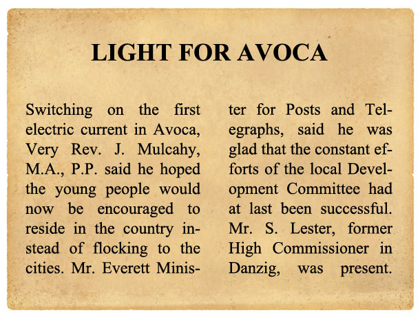 Newspaper clipping titled 