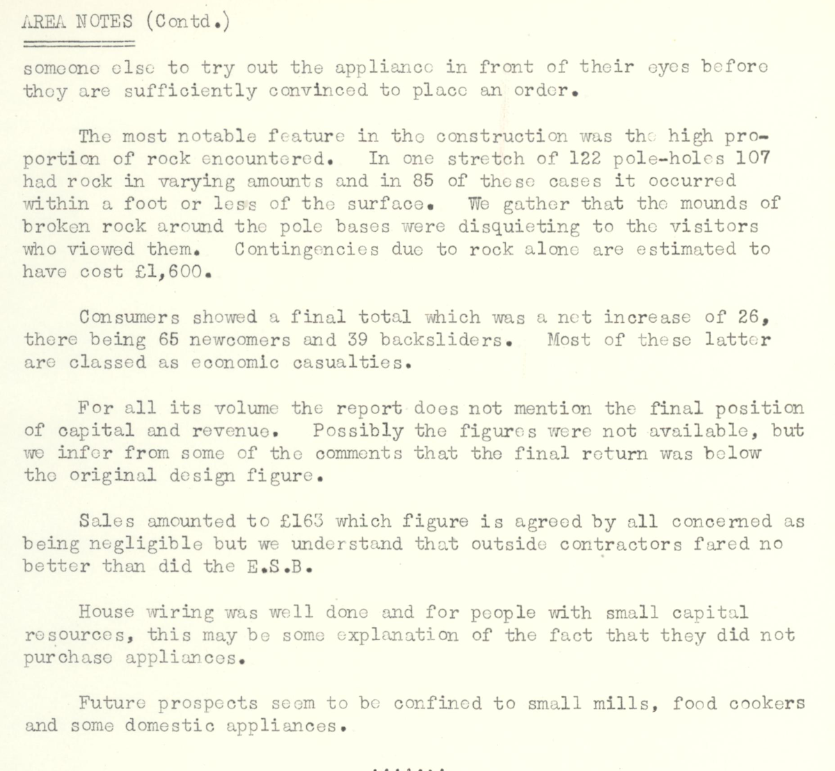 A 2nd scanned page from the ESB REO magazine about the area notes from the Clontibret Rural Area
