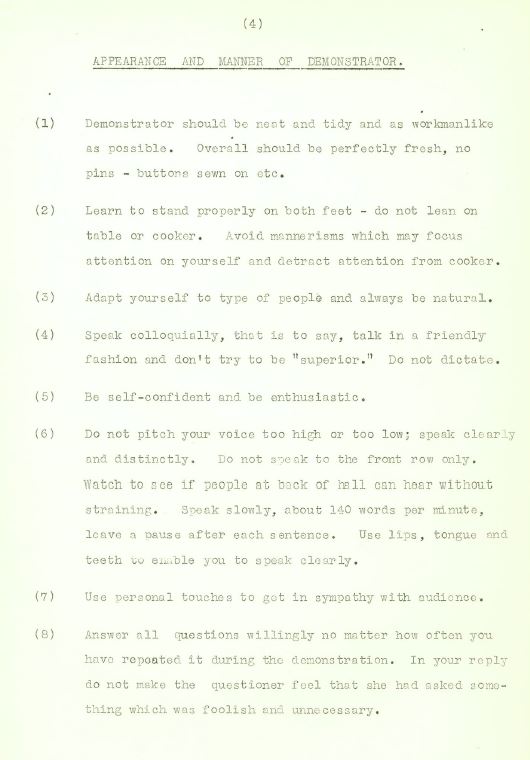 Demonstrator’s handbook, c1950s