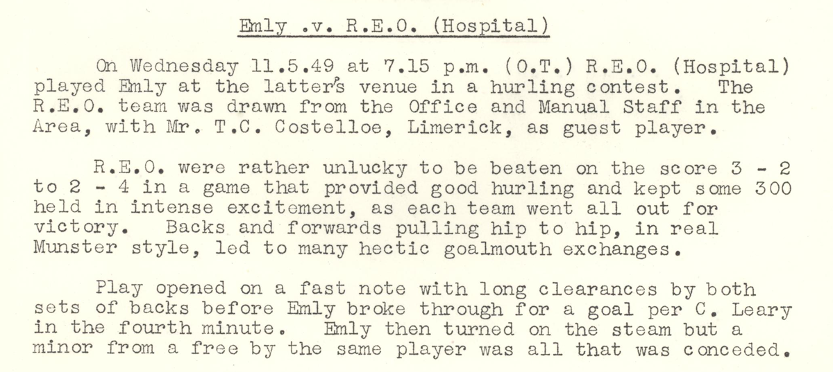 A scanned page from the ESB REO magazine about the Emly Rural Area