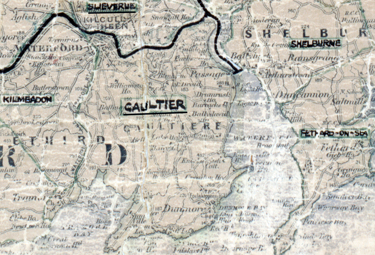 A scanned, worn historical map from the 1940s of the  rural electrification area around Gaultier.