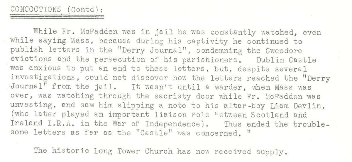 A scanned page from the ESB REO magazine about the Gweedore Rural Area