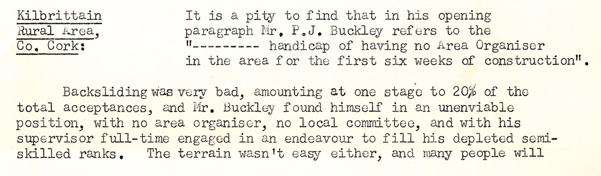 A scanned page from the ESB REO magazine about the Kilbrittain Rural Area.