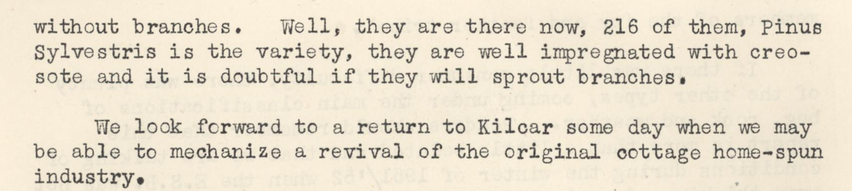 A scanned page from the ESB REO magazine about the Kilcar Rural Area