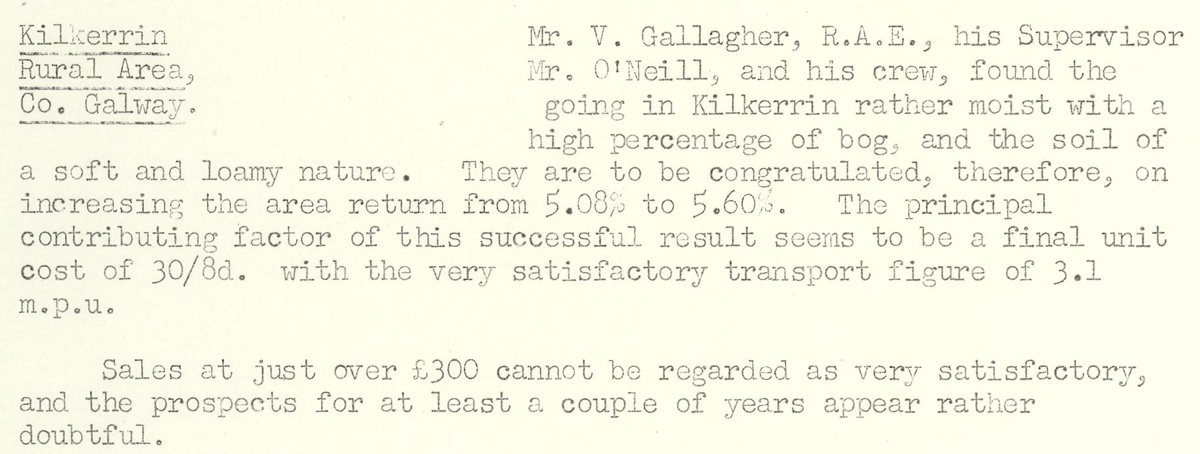 A scanned page from the ESB REO magazine about the Kilkerrin Rural Area