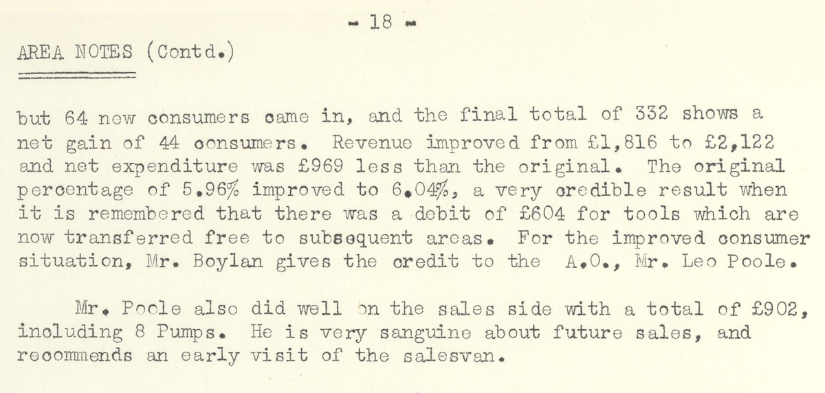 A scanned page from the ESB REO magazine about the Killinure Rural Area