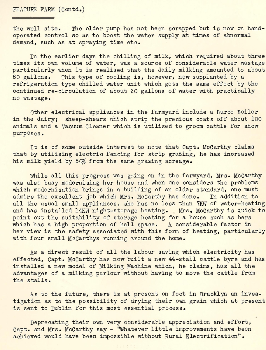 A scanned page from the ESB REO magazine about the Killucan Rural Area