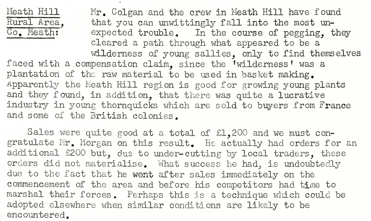 A scanned page from the ESB REO magazine about the Meath Hill Rural Area.