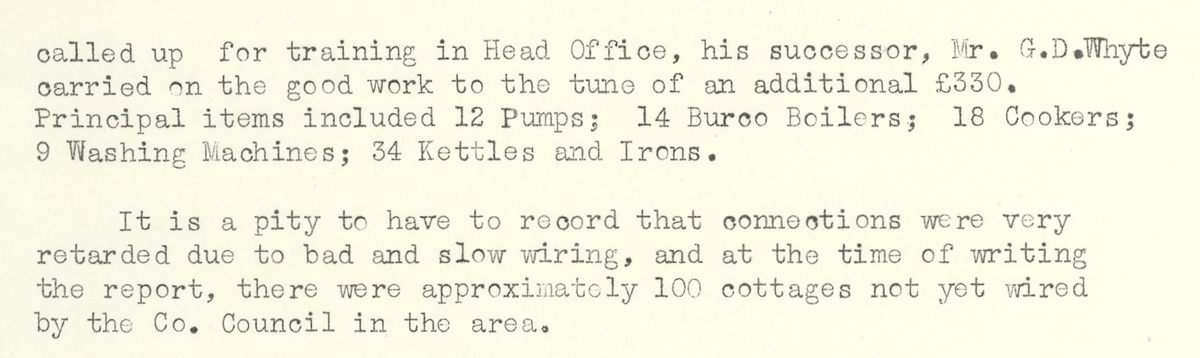 A scanned page from the ESB REO magazine about the Newtown Rural Area.