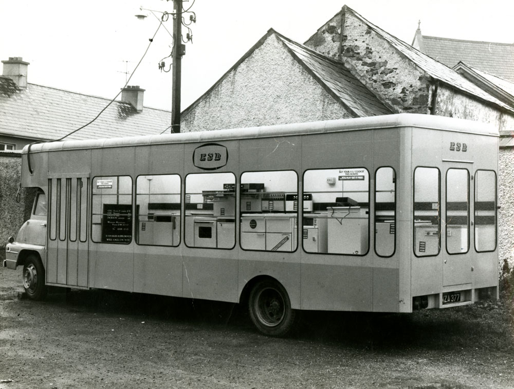 ESB van with appliances inside visible through the van's windows