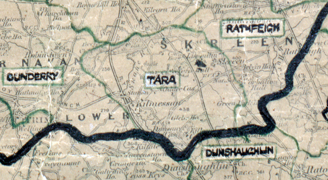 Map extract showing rural electrification areas in County Meath, including Tara and Rathfeigh.