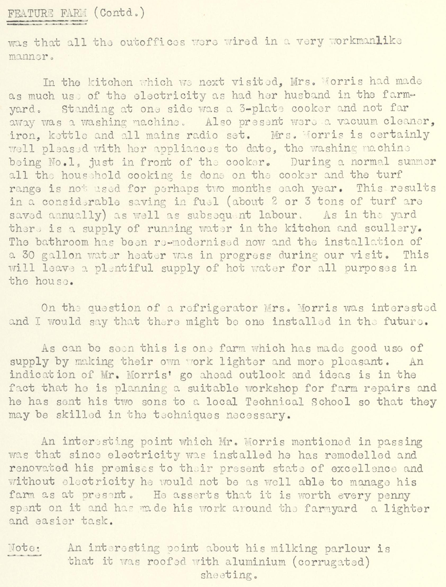 A scanned page from the ESB REO magazine about the Templetuohy Rural Area