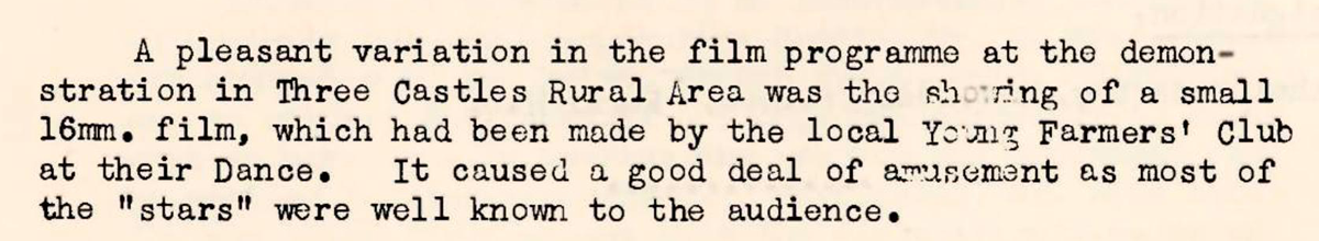 A scanned page from the ESB REO magazine about the Three Castle Rural Area
