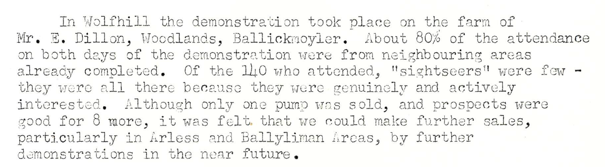 A scanned page from the ESB REO magazine about the Wolfhill Rural Area.
